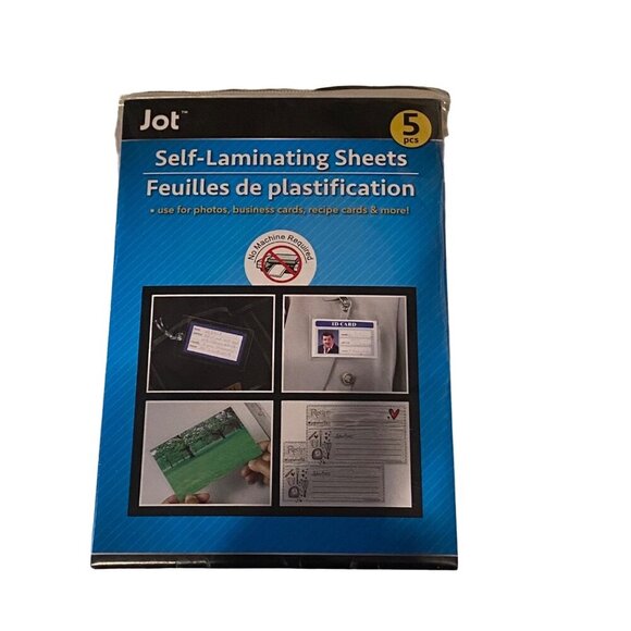 Jot Self Laminating Sheets 5 Pcs 1 Pack  No Machine Needed - Picture 1 of 8